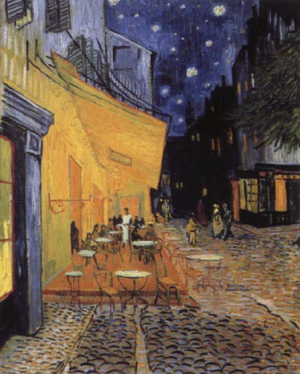 Vincent Van Gogh cafe terrace at the Place you forum in Arles in night Sweden oil painting art